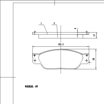 D849 discount prices brake pads semi-metallic dust free front wheel ceramic brake pads for ford